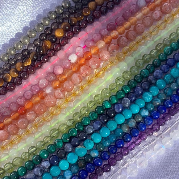 Crystal necklace of ur choice: rose quartz, amethyst, citrine, turquoise, jade. - Picture 3 of 6